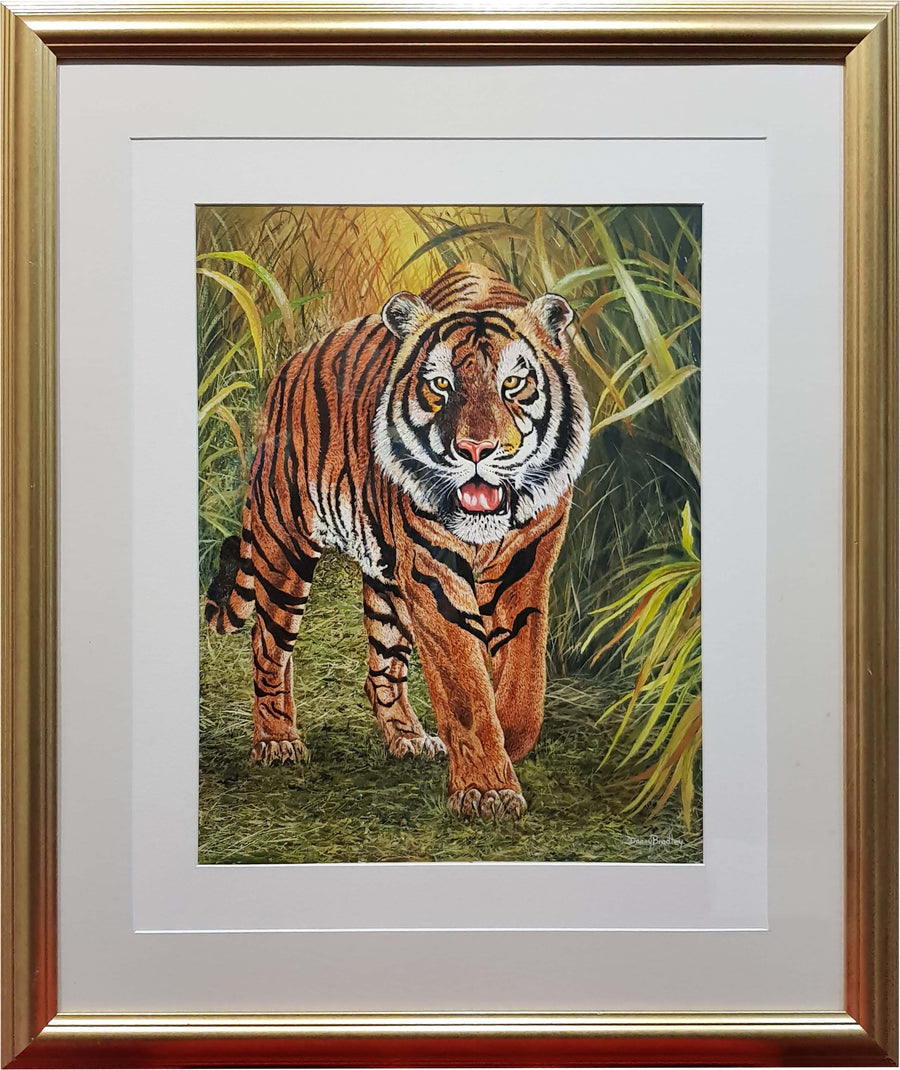 Painting by Danny Bradley of Tiger (Original)
