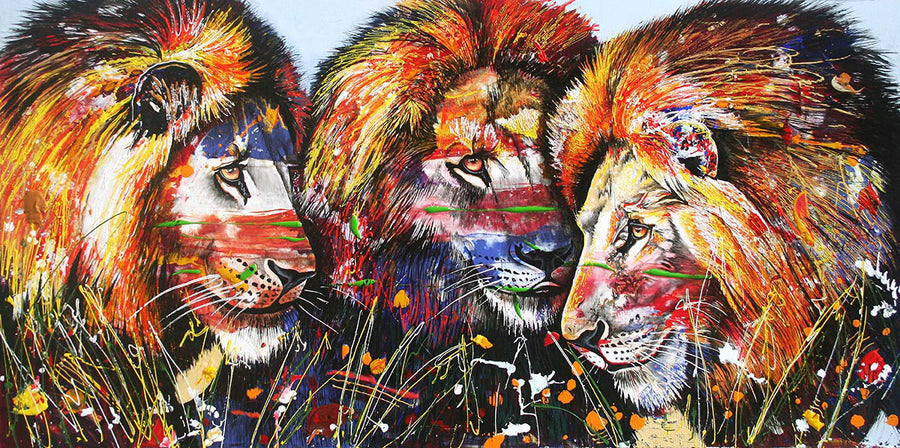 Canvas or Paper Print of Lions No.6