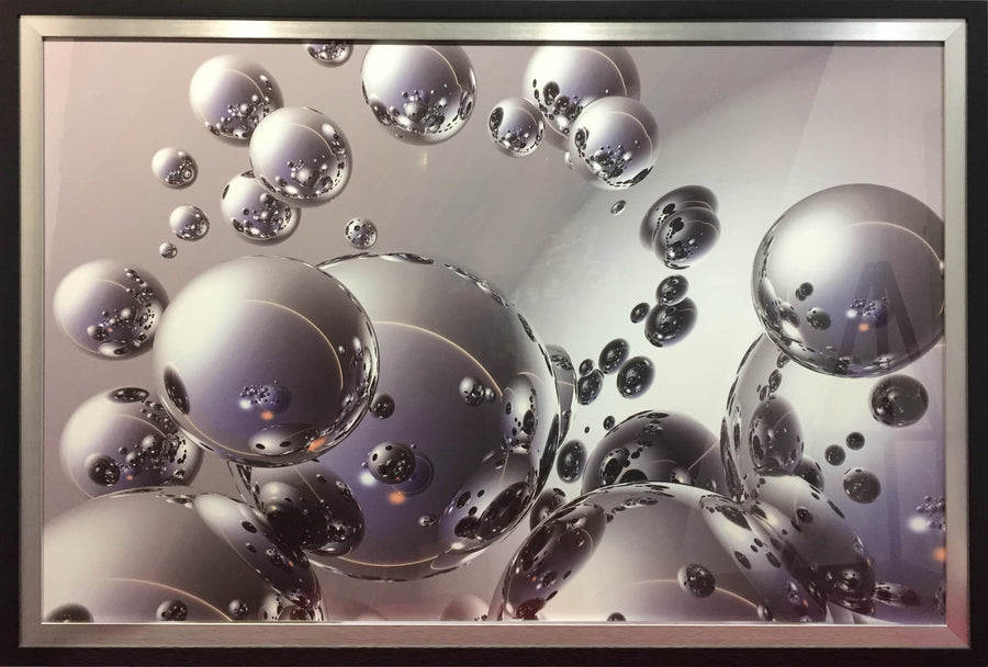 Framed Print of Silver Orbs