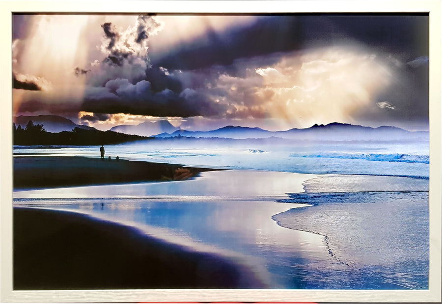 Framed Print of Stormy Beach