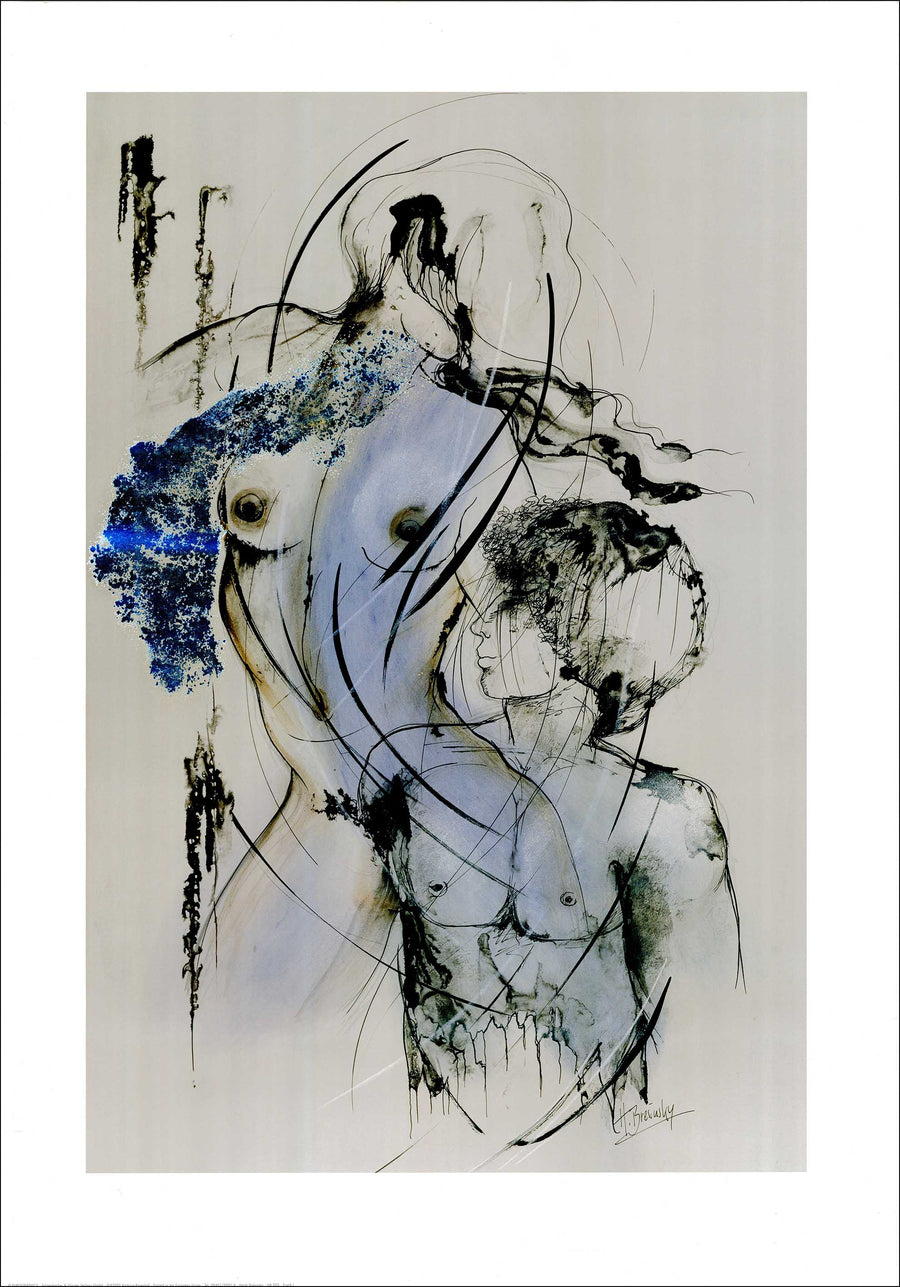 Canvas or Paper Print of Abstract Nude