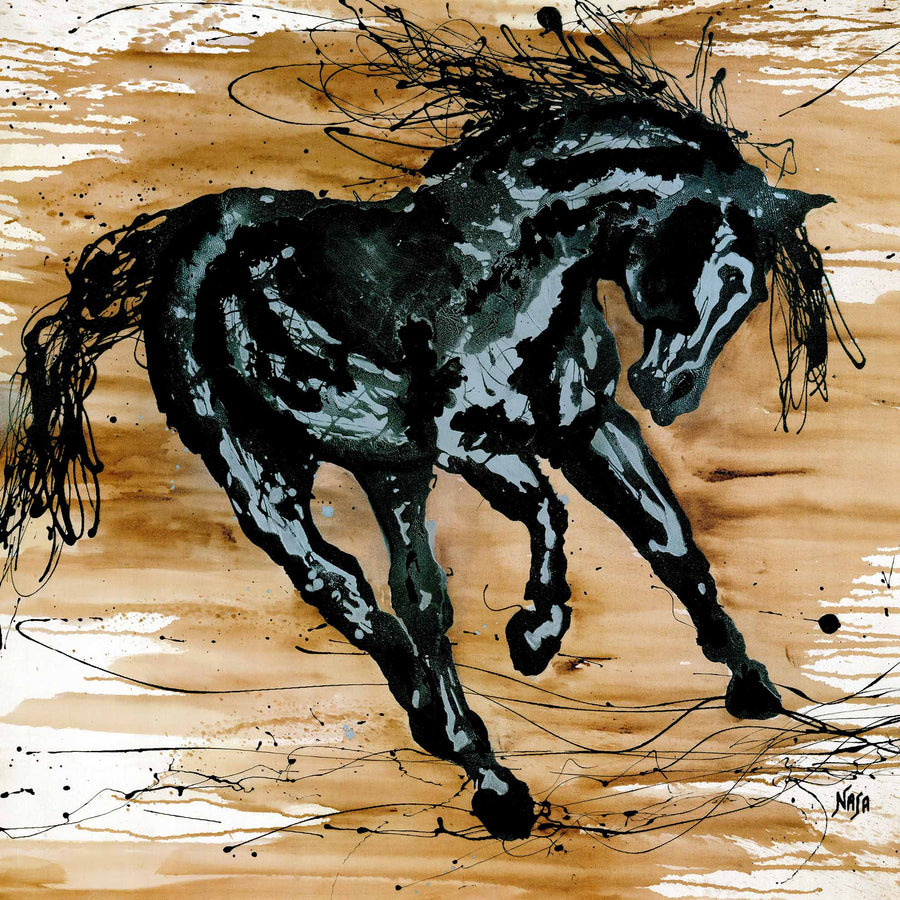 Canvas or Paper Print of Abstract Horse