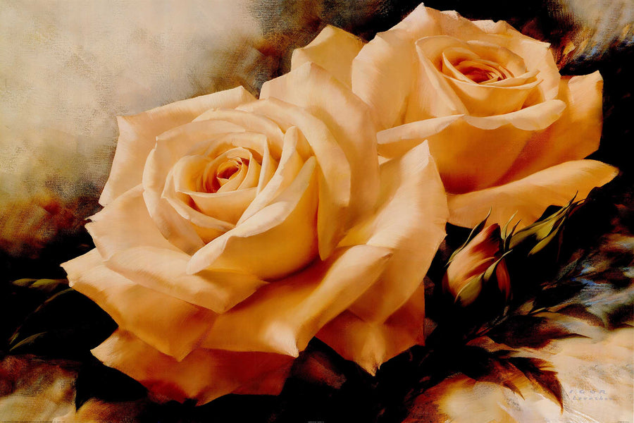 Canvas or Paper Print of Pink Roses No.3