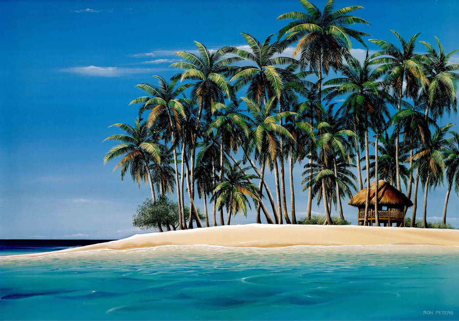 Canvas or Paper Print of Palm Tree Island