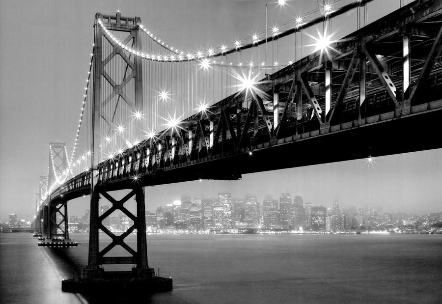 Canvas or Paper Print of San Francisco Bay Bridge