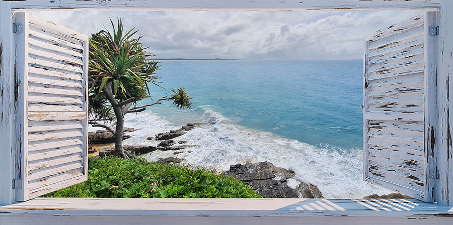 Canvas or Paper Print of Shutters to Beach Noosa