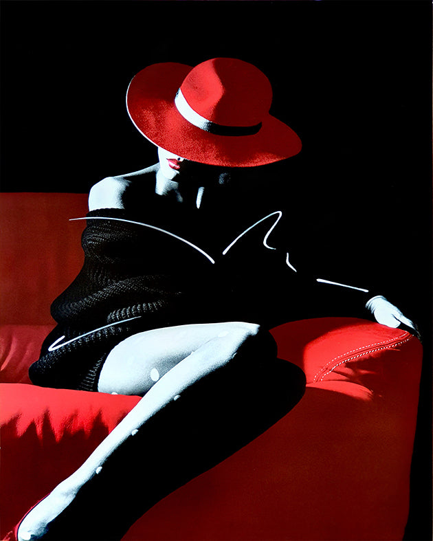 Canvas or Paper Print of Lady in hat No.3