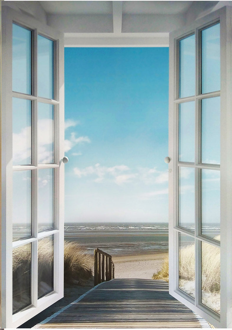 Framed Print of Beach Window No.2